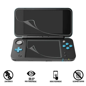 

For Nintend New 2DS XL LL LCD Screen Protectors Guard Film Clear Touch Protect Protective Top + Bottom Seal Film For New 2DS XL