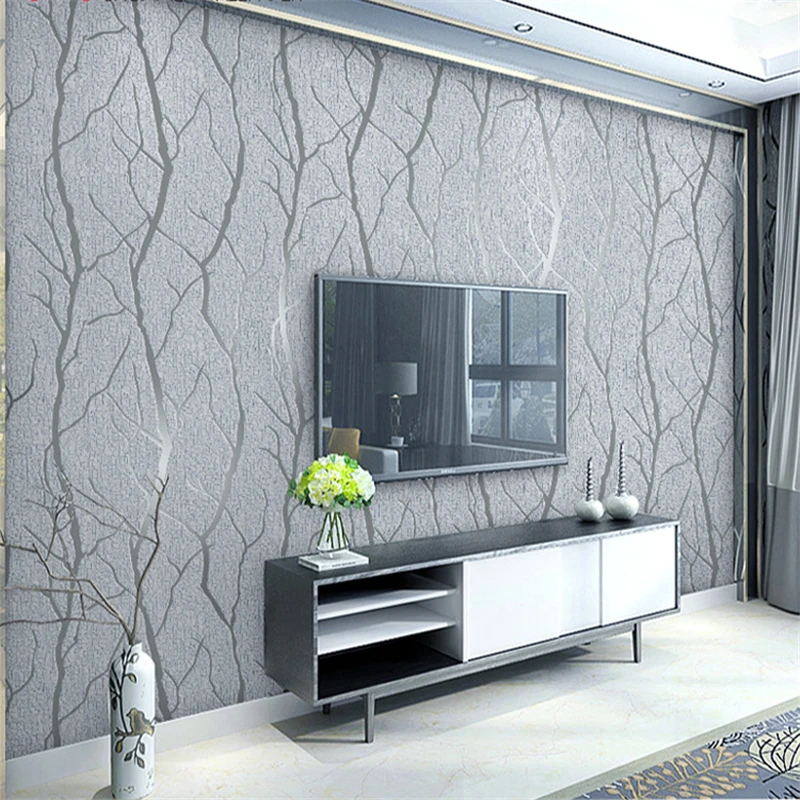 Us 45 99 27 Off Beibehang Modern Simple Living Room Bedroom Wallpaper 3d Stereo Branch Striped Wallpaper Deer Leather Background 3d Wallpaper In