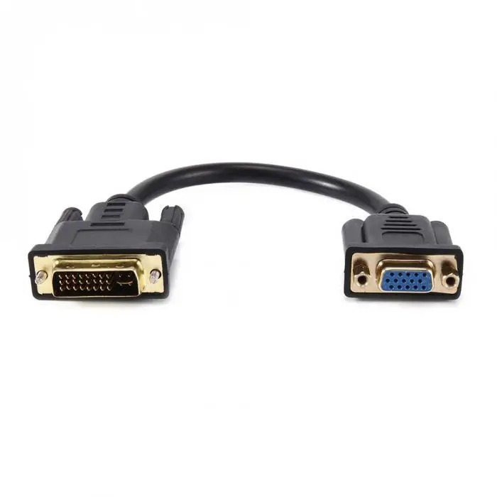 0,2 м DVI мужской VGA Женский адаптер кабель от ноутбука PC хост видеокарта для монитора дисплей JFlyer