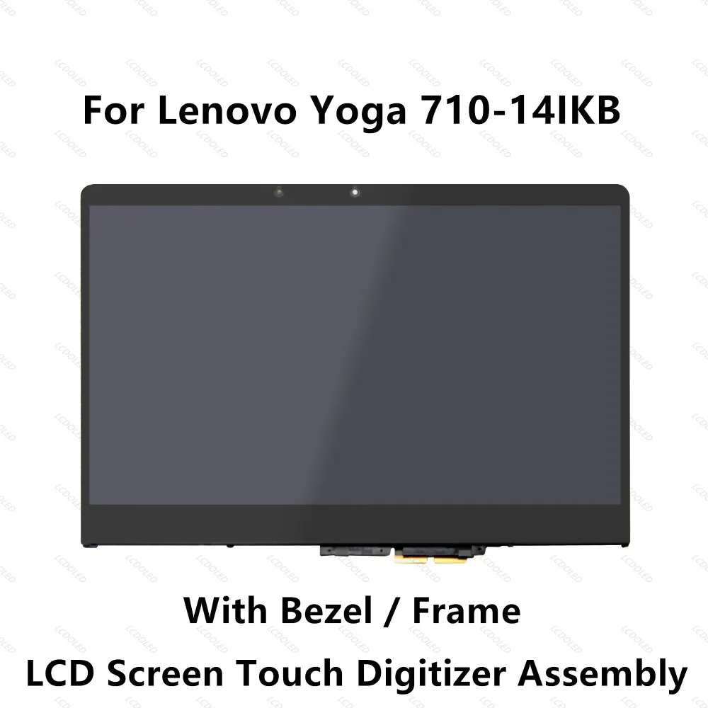 

14'' For Lenovo Yoga 710-14ISK 80TY Full LCD Screen Display Touch Glass Panel Digitizer Assembly with Bezel 1920x1080 30 Pins