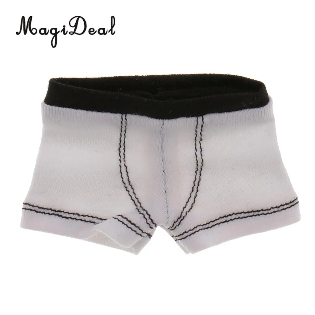 1/6 Scale Cotton Blend White Men Casual Underwear Boxers Fit for 12 Inch Male Action Figure Body  