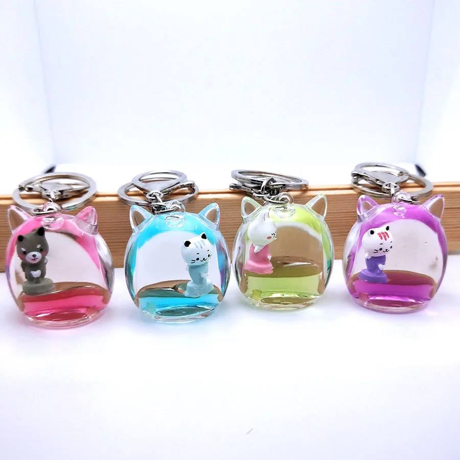 

Flow Glitter Quicksand Keychain Liquid Acrylic Key Chain Backpack Pendant Couples Women Men Boyfriend Girlfriend Gift Keyring