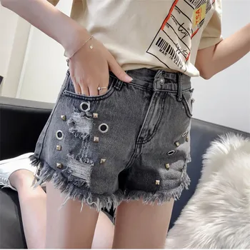 

2019 Hot sale Summer Women Shorts Fashion New Large size 3XL Female Denim Shorts Thin Loose High waist Ladies Short Pants WIN879