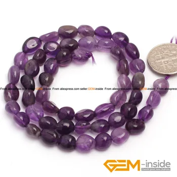 

6x8mm freeform potato shape Amethysts beads natural Amethysts beads DIY loose beads for bracelet making strand 15" wholesale!