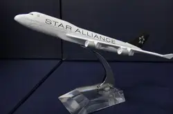 1:400 модель самолета Боинг 747-400 Star Alliance самолета B747 металла моделирования модель самолета для малыша игрушки Рождественский подарок