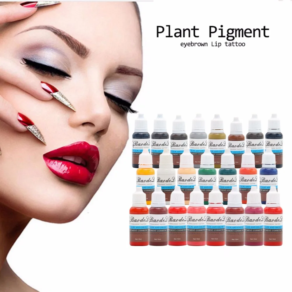 

Permanent Makeup Eyebrow Inks Lips Eye Line Tattoo Color Microblading Pigment Eyebrow Tattoo Color Inks