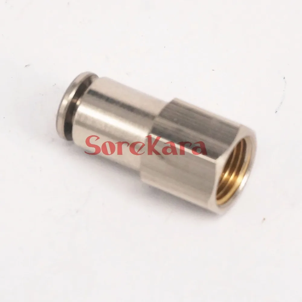 Pneumatic Nickel Brass Push In Connector Union Quick