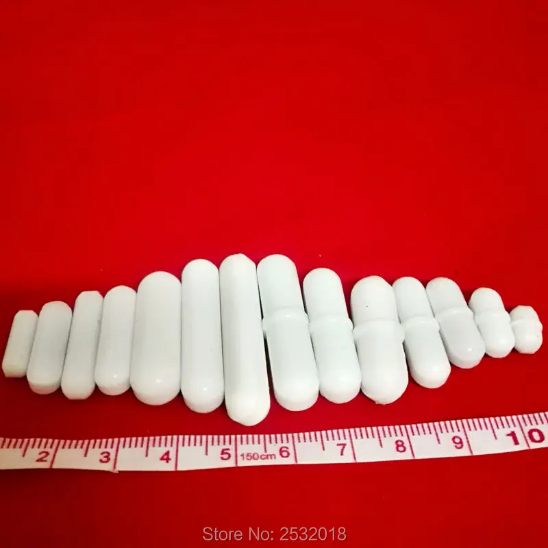 14pcs ,PTFE Magnetic Stirrer Mixer Stir Bars White Color , Free Choose The Size !
