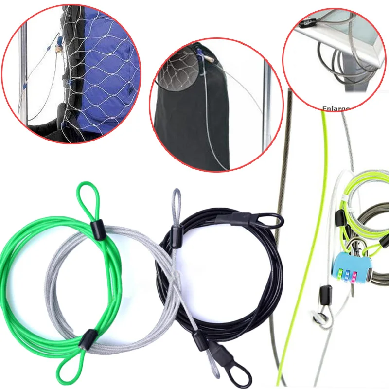 

200CM x 2.5MM Cycling Sport Security Loop Cable Lock Coiling Bike