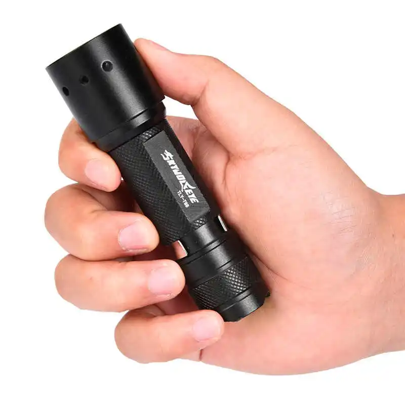 Tactical Zoomable 5-Mode XMLT6 LED Flashlight Torch Light+18650 &Charger powerful led flashlight rechargeable #4S4 (10)