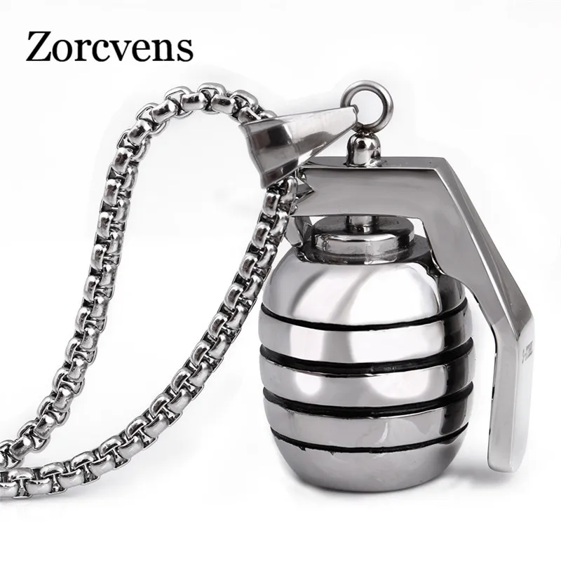 ZORCVENS 60 см длина 316L ожерелье в стиле панк с подвеской из нержавеющей стали для