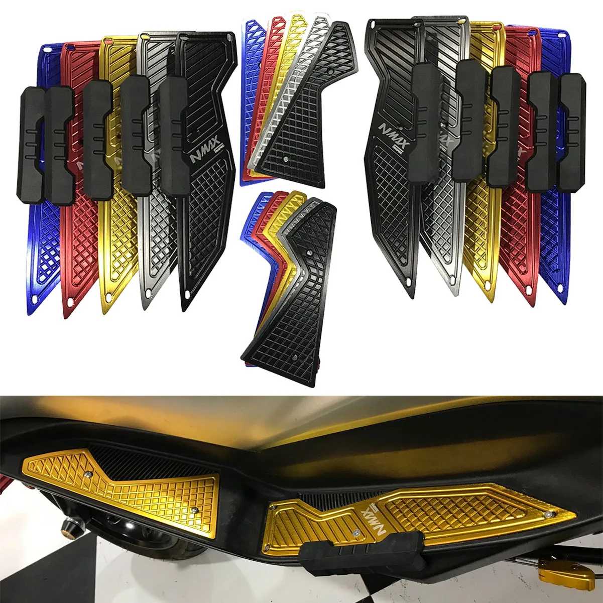 Для YAMAHA N MAX155 125 150 2015 2019 2020 4PC Передняя Задняя Подножка педаль подножка Steps Foot NMAX 155