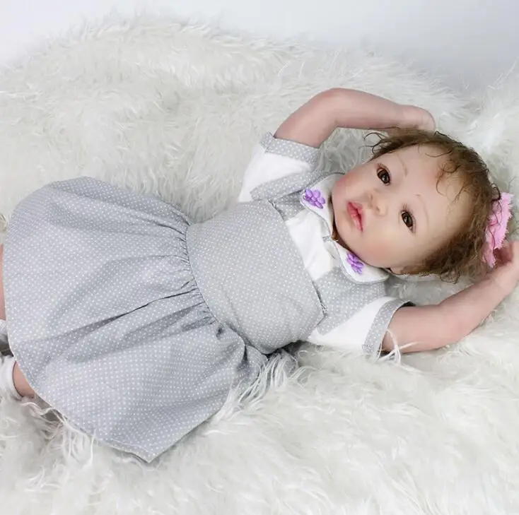

20 inch baby reborn realisting quality girl doll reborn babies soft silicone baby dolls Girl Silicone Reborn baby Dolls reborn