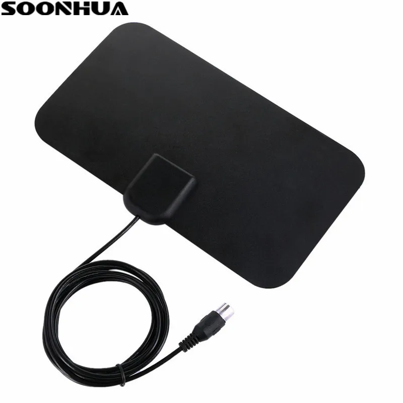 SOONHUA HD Digital TV Antenna 50 Miles Booster Active Indoor Portable