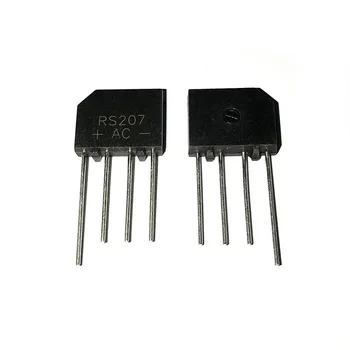 

10pcs/Lot Bridge Rectifier Single Phase Standard 1kV Through Hole RS-2 RS207