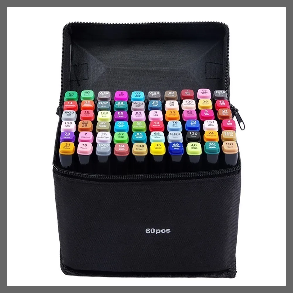 

Sale Durable Three generations pen set double head alcohol oily 60 80 color marker NEW