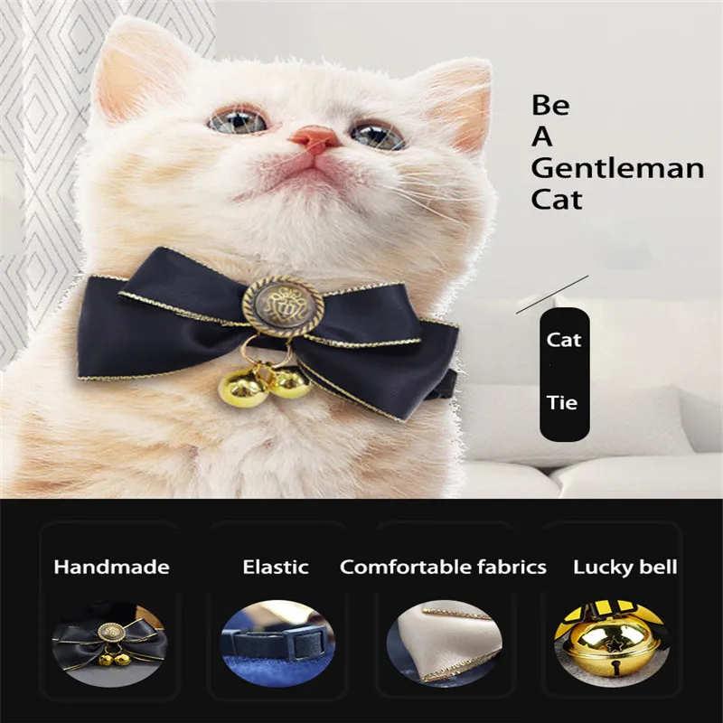 Pet TieLeash смешной Кот Слюнявчик с бантиком Бабочка печатные буквы колокольчик ошейник аксессуары для собак Бишон плюшевый бант джентльмен анти-потеря галстук