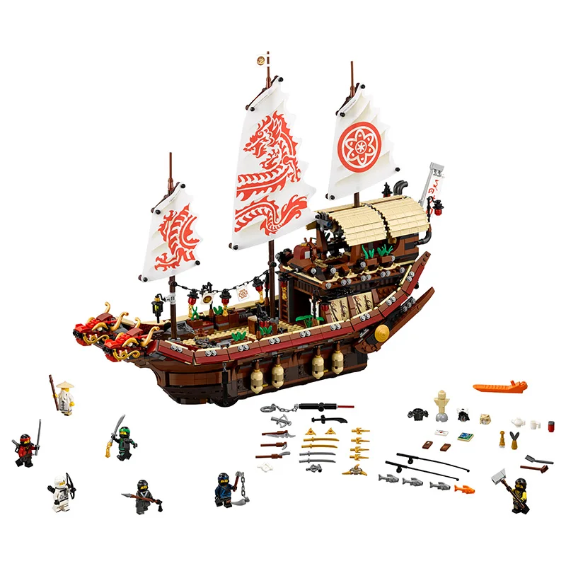 

Compatibility legoping Ninjagoes Movie Dragon Ship Destiny's Bounty Set Building Blocks Bricks Children Ninjagoinglys for Toys