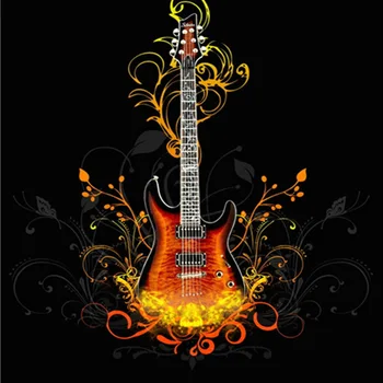 

Drill Square/Round 5D Diy Diamond Embroidery Fire Guitar Diamond Painting Cross Stitch Diamond Mosaic Needlework Home Decor