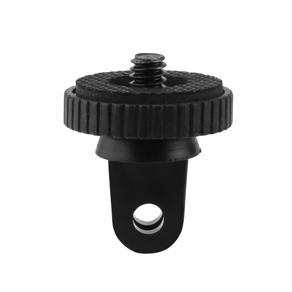 Black Mini Tripod Screw Mount Adapter With 1/4" Screw Thread Monopod