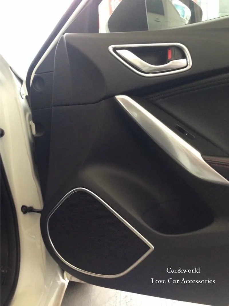 Для Mazda 6/Atenza 2013 кольцо динамика двери Крышка обрезанная Внутренняя Рамка украшение хромированные наклейки аксессуары для стайлинга автомобилей