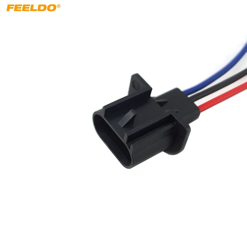 

FEELDO 10Pcs H13 Male Plastic Socket Case for Auto Halogen LED Headlamp Holder Connector Wire #AM5456