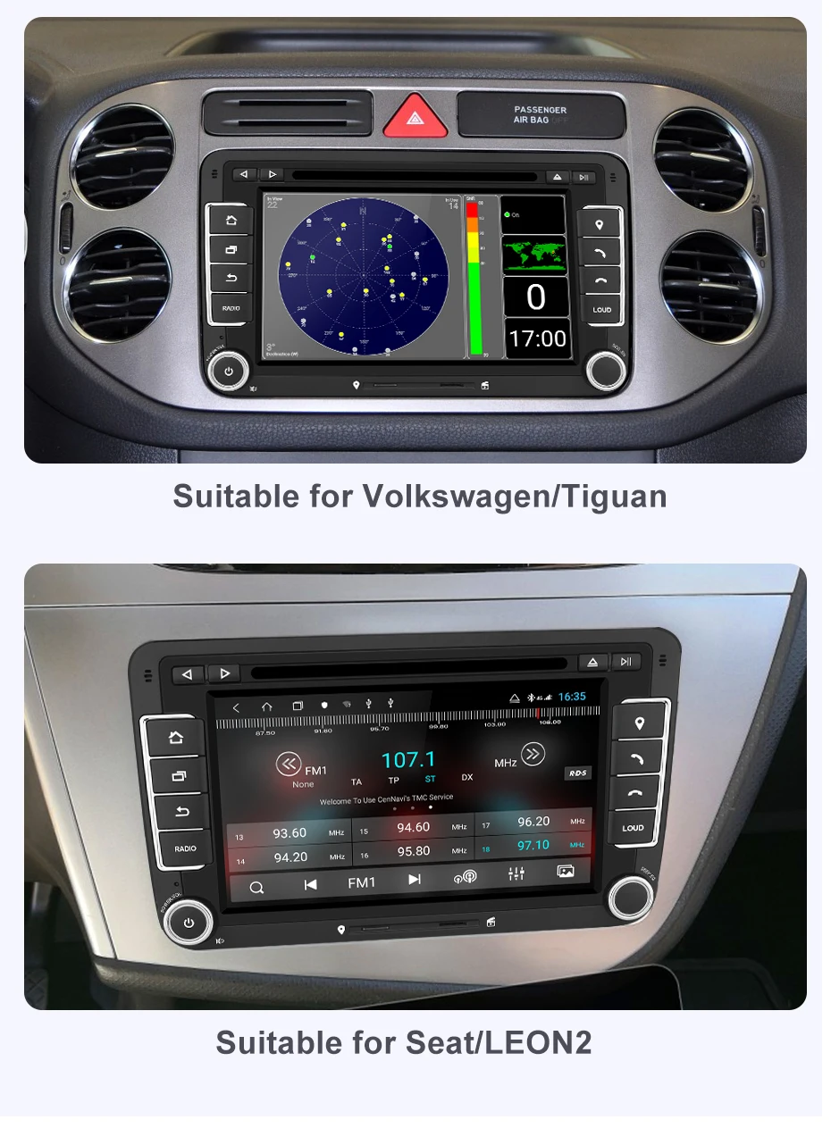 Best Isudar H53 Car Multimedia 2 Din Auto Radio GPS Android 4G For VW/Volkswagen/POLO/Golf/Skoda/Octavia/Seat/Leon RAM 4GB DVD Player 4