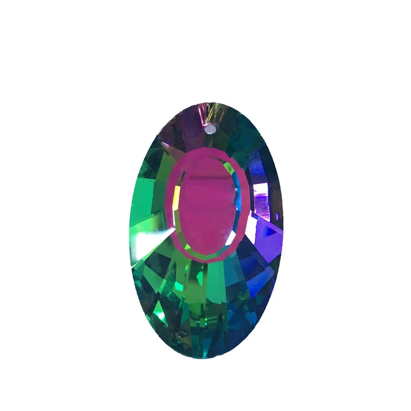 

20pcs/lot Rainbow Color 50mm Crystal Chandelier Egg Shape Prism Pendants ,Crystal Curtain Pendants Free Shipping