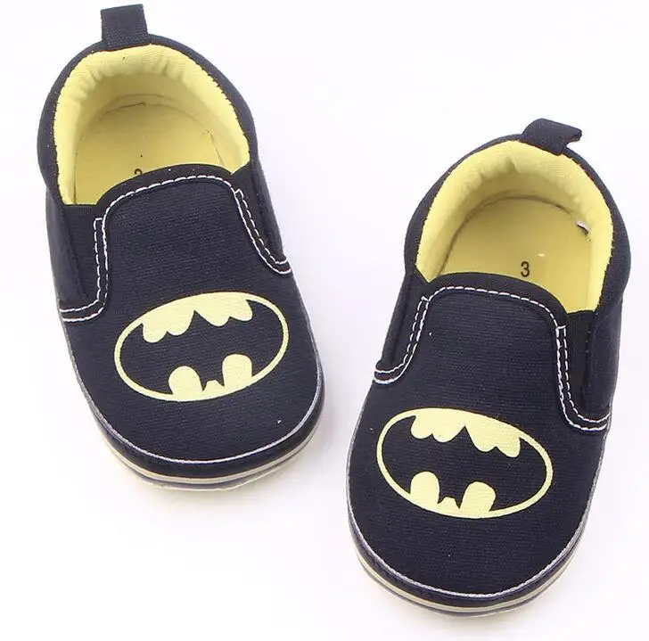 2016 Hot New Batman Pattern Baby Toddler Shoes Baby Soft Soled Shoes