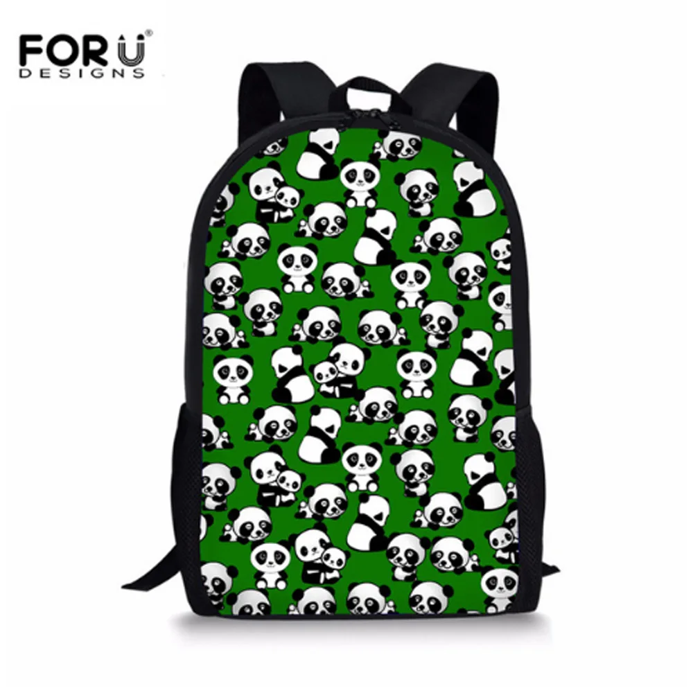 Best FORUDESIGNS Cute Kids Schoolbag 3D Zoo Animal Panda Pug Raccoon School Bags For Teenager Korean Style Canvas Book Bags Wholesale
