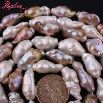 

10x15-12x25mm Natural Freshwater Pearl Freeform Stone Beads Strand 14.5" For DIY Necklace Bracelets Jewelry Making,Free Shipping