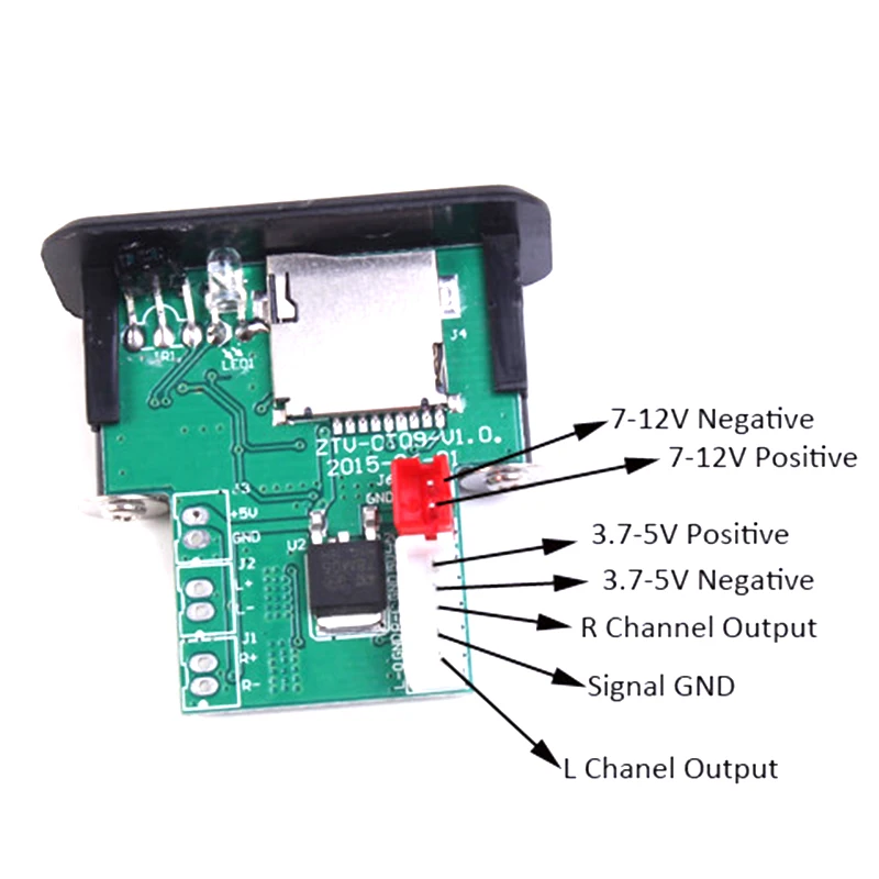 Мини 5 в 3 Вт* 2 MP3 декодер модуль декодирования MP3 WAV U диск TF карта USB усилитель динамик аудио Плата с проводом дистанционного управления