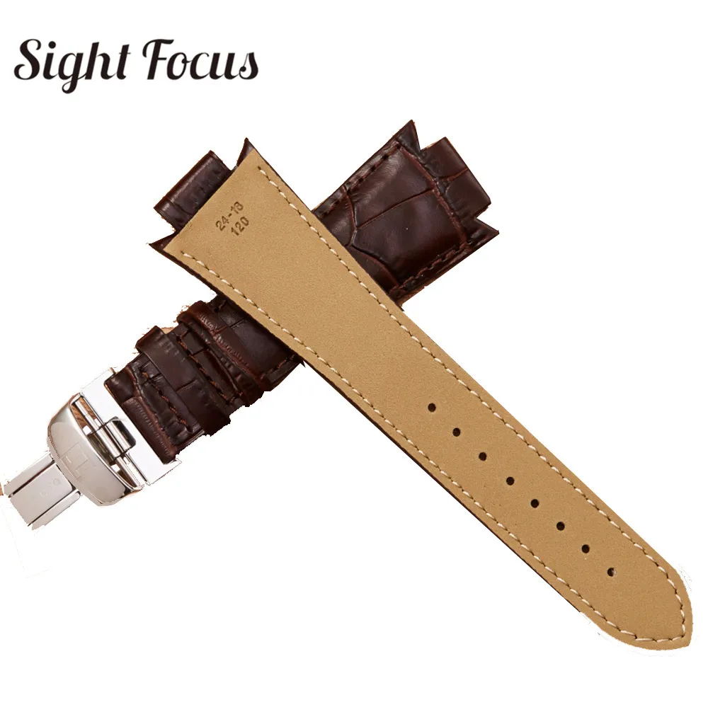 Ремешок кожаный для Tissot T60 с выпуклым концом 24 х14 мм (пряжка 18 мм)|Ремешки часов| |