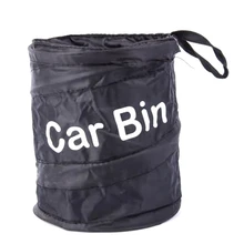 Портативный интерьер автомобиля складной герметичные пыли хранилище ведер ведро мусора контейнер Box сумка черный Универсальный Путешествия