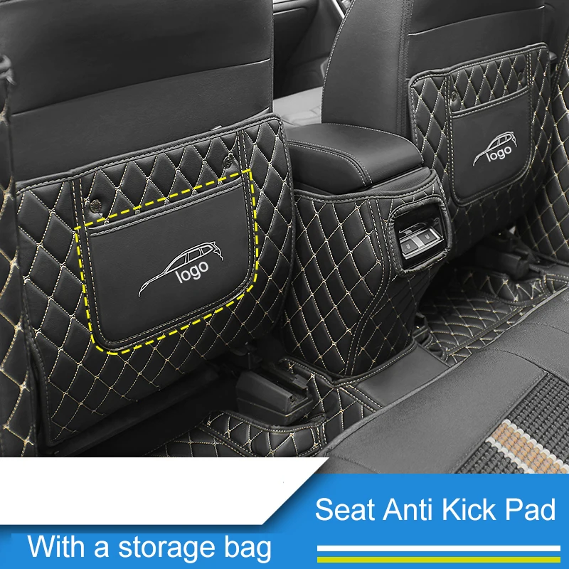 

QHCP Seat Backrest Anti kick Pad Car Armrest Box Protection Door B Pillar Anti-kick Mat For Subaru Forester Outback Legacy 2015+