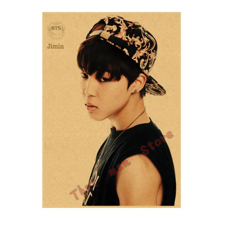 K POP bangtan boys винтажный плакат на стену Декор плакаты Наклейки JUNG Rap Monster обои JIN