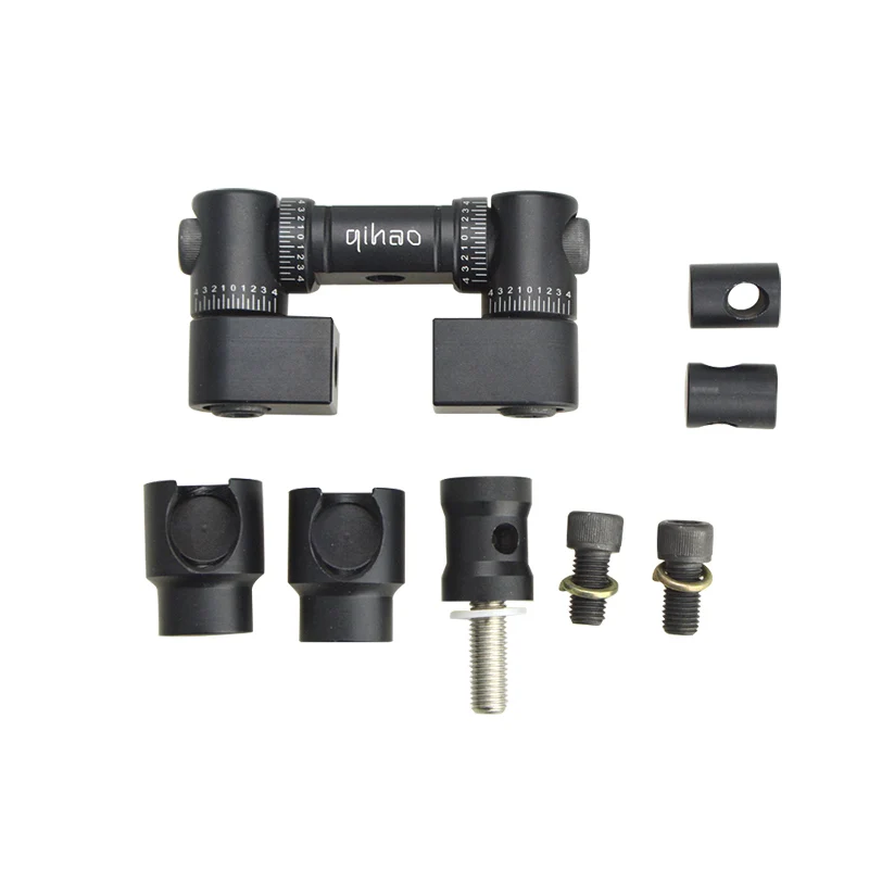 

1Set Archery Compound Bow Stabilizer Aluminum alloy Double Adjustable Mount V-Bar Connector Damping Shock Absorber Accessories