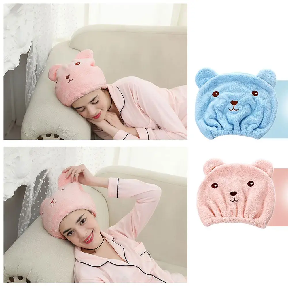 

Dry Hair Hat Towel Fabric Soft Shower Caps Women Washing Quick Microfiber Cap 30*26cm Water Uptake Shower Room Home