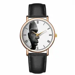 Часы для Для мужчин 2018 новые стильные творческие часы розовое золото Циферблат Наручные часы кожаный ремешок для часов горячий Saats Orologio Uomo