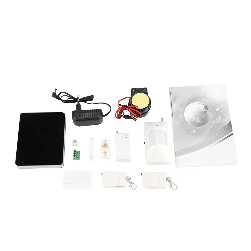 

Wireless Home Security GSM Alarm System Intercom Remote Control Autodial Siren Sensor Kit Security Alarm System