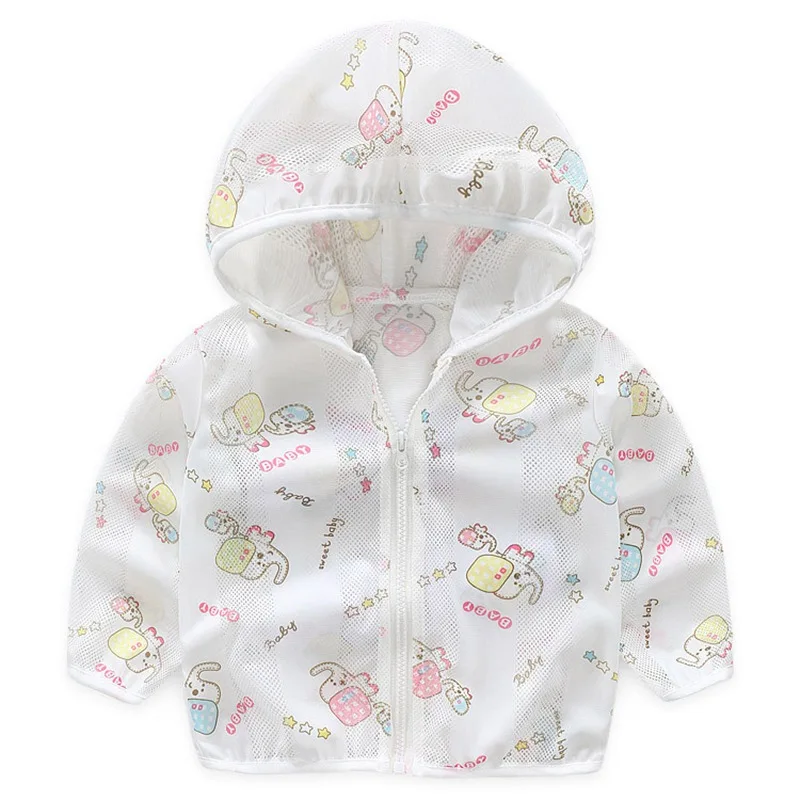 COOTELILI Summer Long Sleeve Kids Girls Jacket Breathable Outerwear Coats Boys Kids Baby Windbreaker Hooded Children Clothing (12)