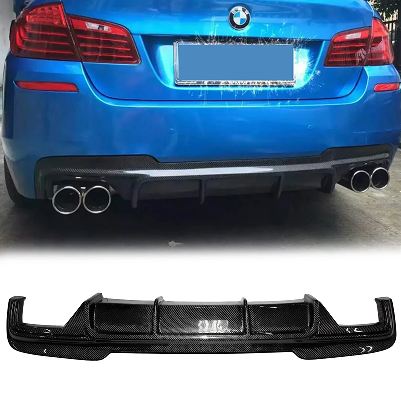UHK углеродное волокно задний бампер диффузор сплиттер для BMW 5 серии F10 F18 520 525li M Tech