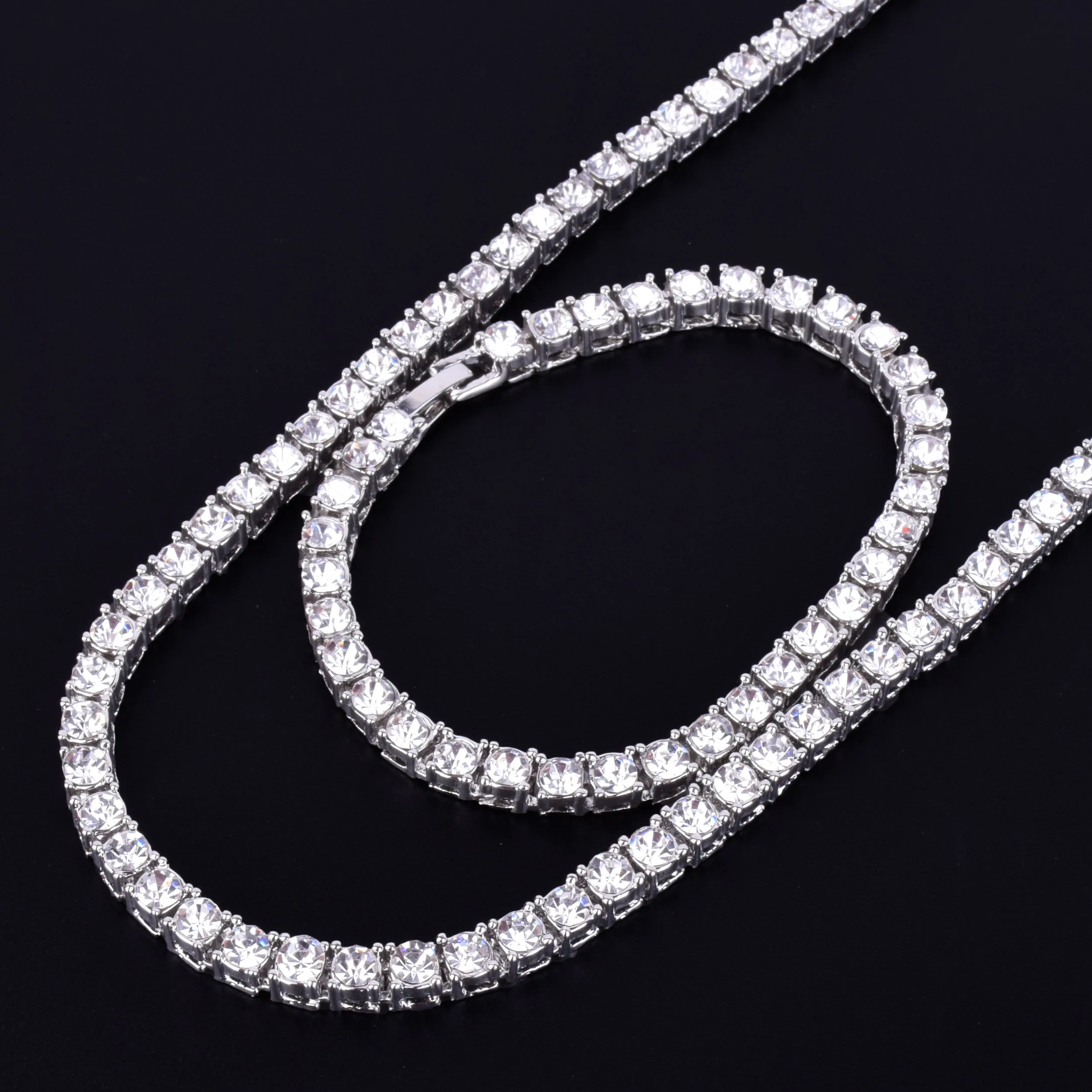 Gold Color Rhinestone Chain Choker 