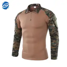 Экипировка камуфляжная армейская походная рубашка мужская Ru солдатская Боевая тактическая рубашка военная сила Мультикам камуфляж с длинным рукавом охотничья рубашка