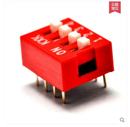 5 шт./лот IMC 2 ряда 8 Pin 4P Позиции 54 мм Шаг DIP переключатель красный | Обустройство