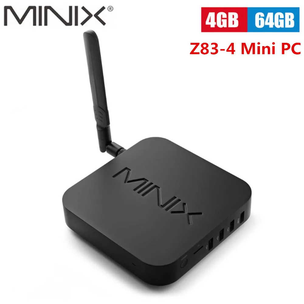 Minix Z83 4 Intel безвентиляторный мини ПК Cherry Trail X5 Z8350 Гб + 64 WiFi 1000 Мбит/с BT4.2 ТВ приставка
