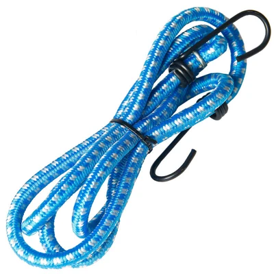 Эластичный банджи-шнур, крючки, велосипедная веревка, галстук, велосипедный багаж, багажник на крышу, ремень с фиксированной лентой, крюк, эластичные резиновые багажные веревки - Цвет: blue