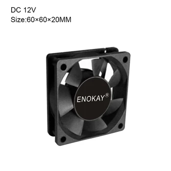 

1pc Enokay 2Pin 6CM 60mmx60mmx20mm 60mm 24V DC Brushless Cooling Fan with Grille