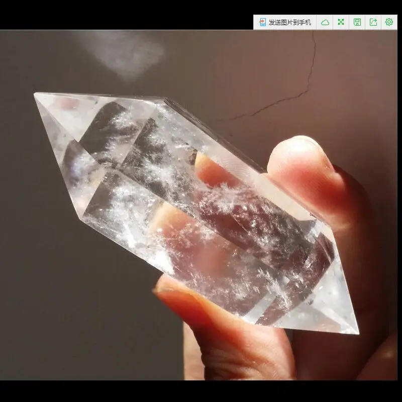 

AA zhaorui66shun085++NATURAL QUARTZ CRYSTAL WAND POINT HEALING N1310