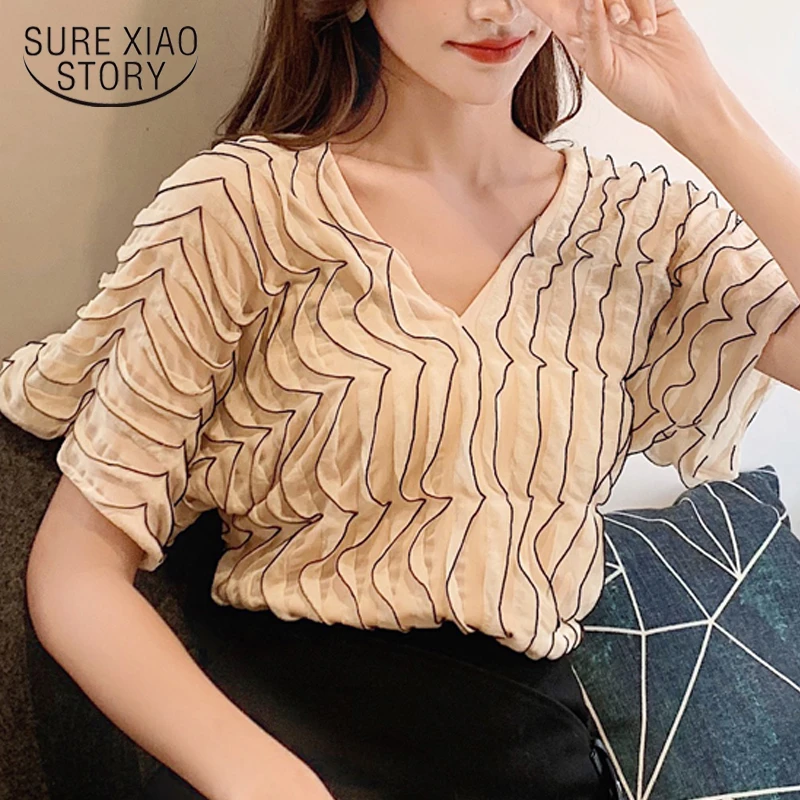 

Plus Size Tops Off Should Blusas Mujer De Moda 2019 Slash Neck Chiffon Blouse Womens Tops and Blouses Womens Clothing 3686 50
